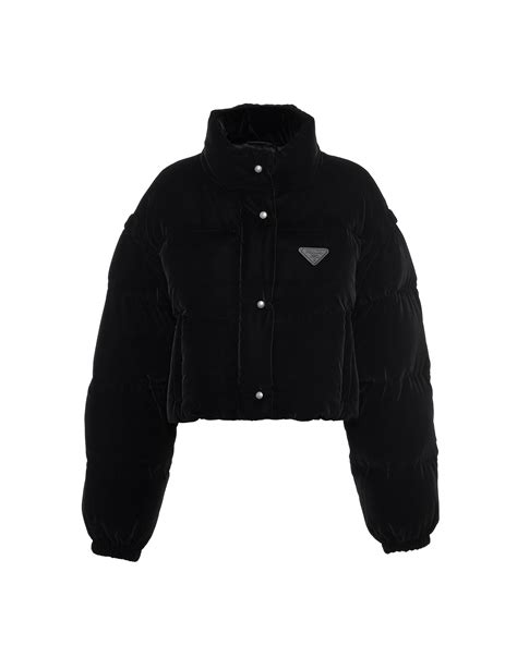 velvet puffer jacket prada|Prada cashmere puffer jacket.